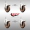 Service Caster 5 Inch 316SS High Temp Glass Filled Nylon 3/8 Inch Stem Caster Set Lock Brake SCC-SS316TSTTL20S514-GFNSHT-381615-4 - alternate 3